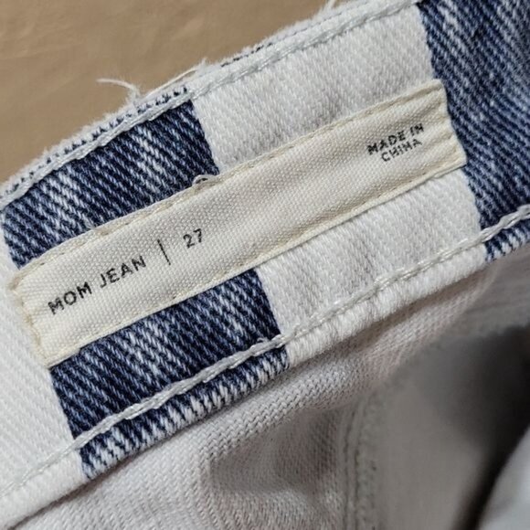 Vintage 90s PacSun Junior's Size 27 Retro Cut off Denim Shorts Mom Jean Striped - Picture 10 of 10